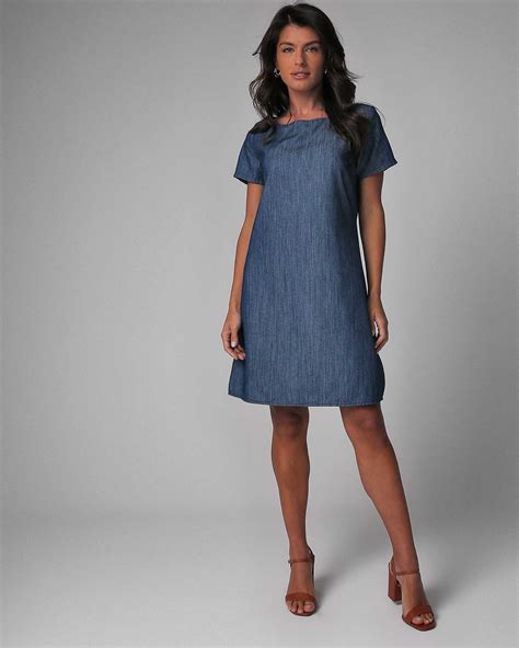 Riachuelo Vestido Jeans Curto Reto Denim Escuro Ak By Riachuelo