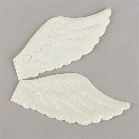 White Iridescent Embossed Angel Wings True Vintage Angel Wings