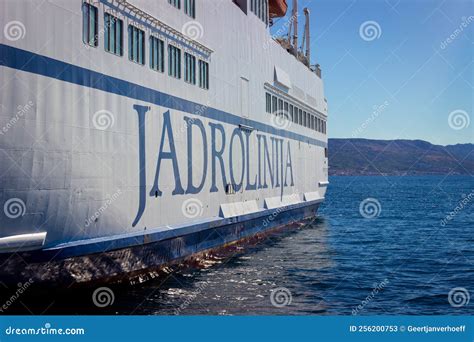 Jadrolinija ferry close up editorial stock photo. Image of waterway ...