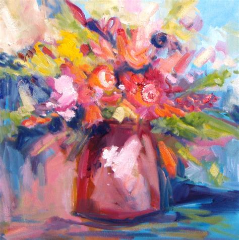 Abstract flower painting, Painting, Colorful art