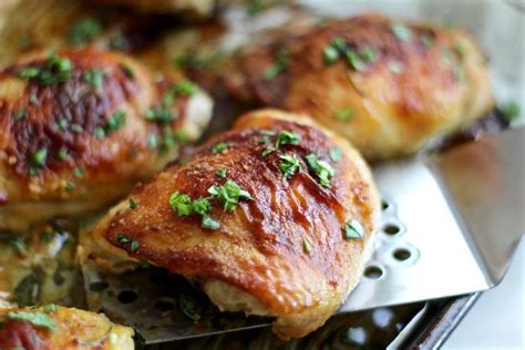 Crispy Baked Buttermilk Chicken Thighs - Yuli Cooks