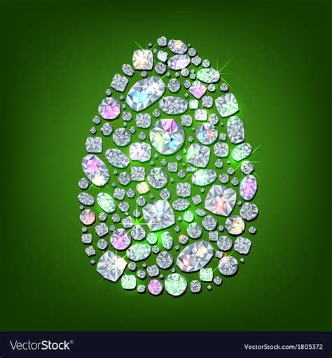 Diamond egg Royalty Free Vector Image - VectorStock