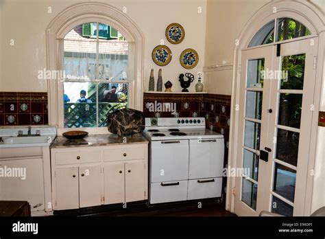 US, Florida, Key West. Interior of Ernest Hemingway Home Stock Photo ...