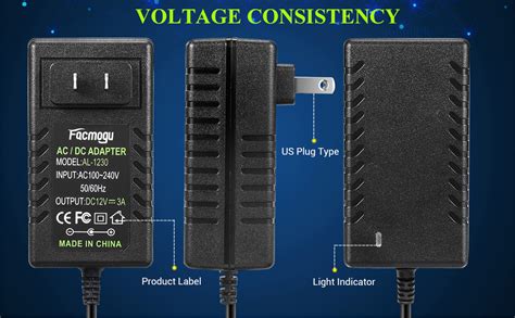 Amazon Facmogu Dc V A Power Supply Ac Adapter Ac V To