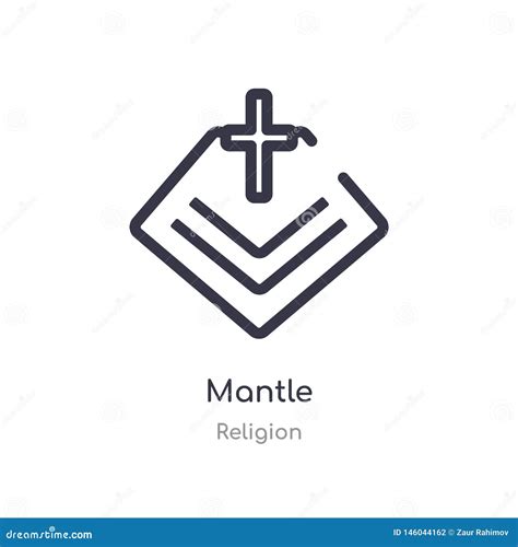 Mantle Outline Icon Isolated Line Vector Illustration From Religion