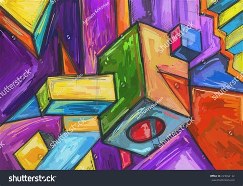 Cubic Dream Cubic Art Modern Contemporary Style Digital Painting