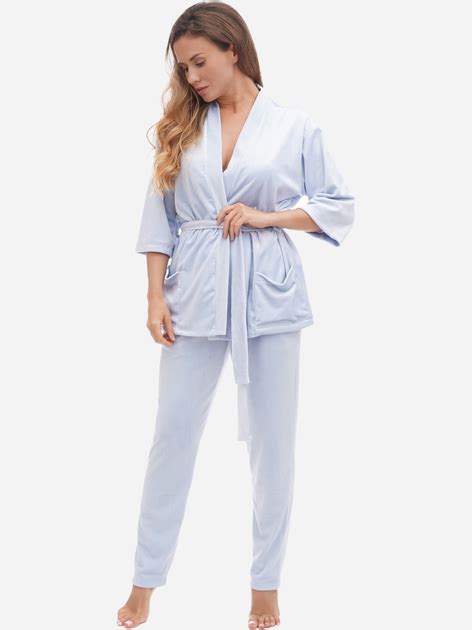 Пижамная кофта женская больших размеров Martelle Lingerie М XXL Голубая MAR P