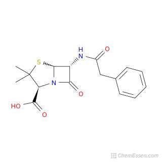 Penicillin g Structure - C16H18N2O4S - Over 100 million chemical ...