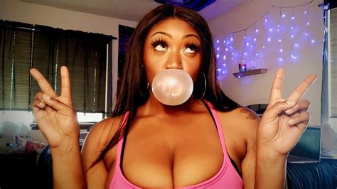 Bubble Gum Blowing ASMR Gum Chewing Intense Mouth Sounds YouTube