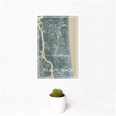 Atlantic Beach - Florida Map Print in Afternoon — JACE Maps