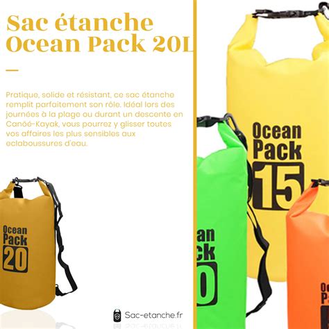 Ocean Pack Sac Tanche Et R Sistant L Eau L Couleurs Au Choix