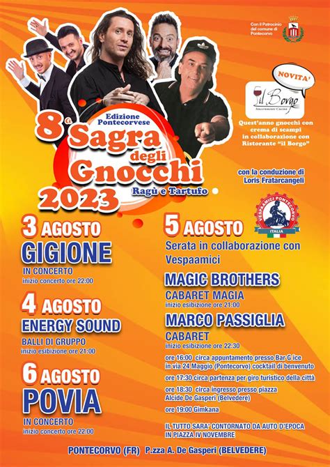 Sagra Degli Gnocchi A Pontecorvo Dal Al Agosto Gente Comune