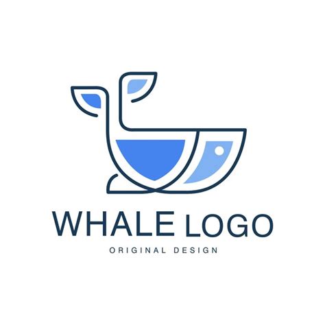 Walvis Logo Origineel Ontwerp Creatief Embleem Kan Worden Gebruikt Voor