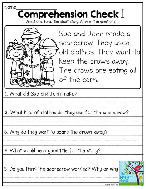 Stories And Questions For 1st Grade