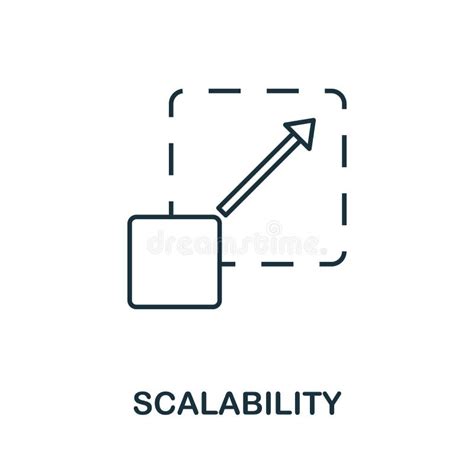 Scalability Monochrome Simple Sign From App Development Collection