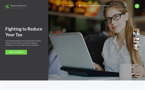Virginia Anderson Ragioniera Per Modello Di Sito Web Multipagina Per