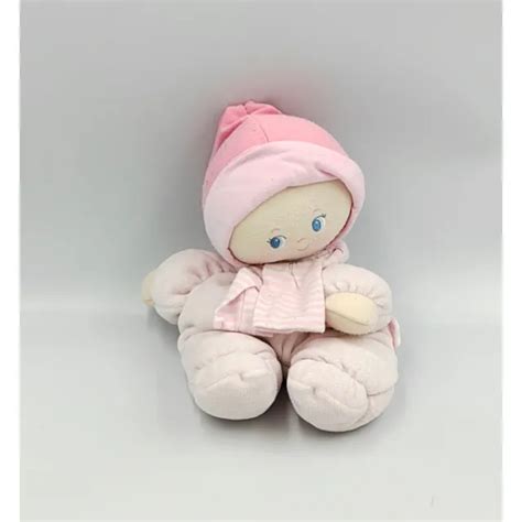 DOUDOU POUPÉE POUPON bébé rose echarpe rayé COROLLE 2012 33704 EUR 12