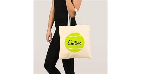 Custom Tennis Team Name Or Text Tote Bag Zazzle