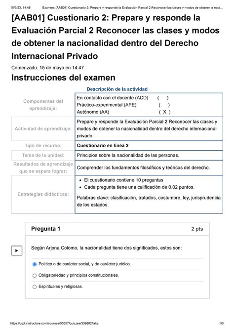 Examen Cuestionario Examen Aab Cuestionario