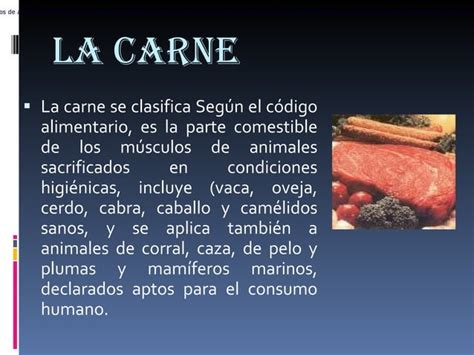 Clasificacion De Carnes Ppt