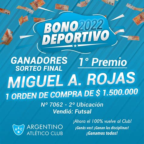 Ganadores Sorteo Final Del Bono Deportivo De Argentino Radio Las