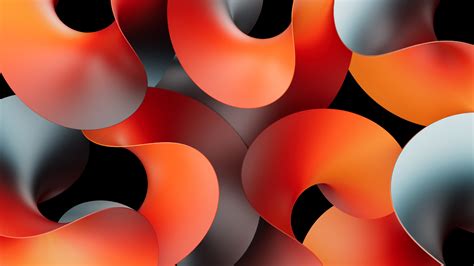 Orange abstract Wallpaper 4K, Abstract curves, Orange curves