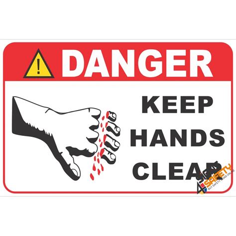 Nosa Sabs Fm Danger Keep Hands Clear Safety Sign