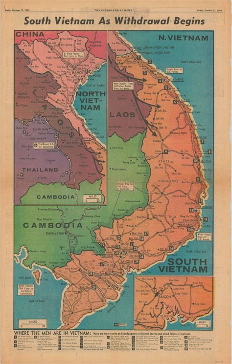 South Vietnam As Withdrawal Begins Curtis Wright Maps