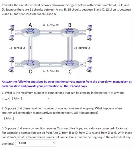 Solved Consider The Circuit Switched Network Shown In The Chegg