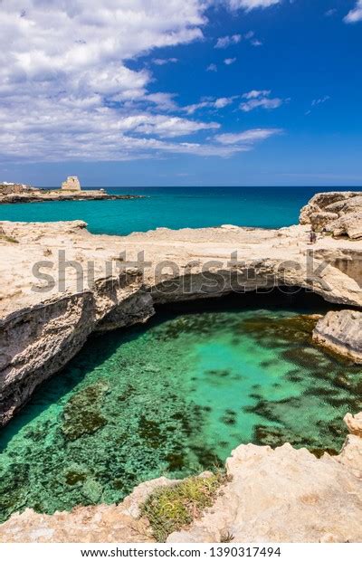 Archaeological Site Tourist Resort Roca Vecchia Stock Photo 1390317494