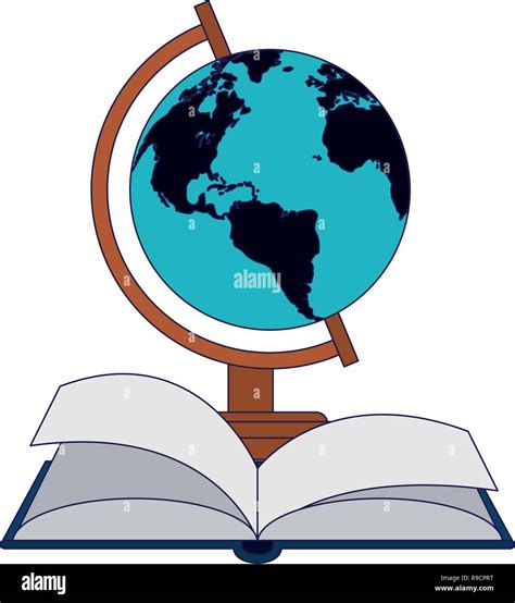 Book Open Globe School Graphic Stock Vector Images Alamy