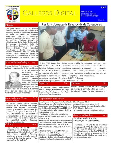 Periodico Escolar Etr Romulo Gallegos2 PDF