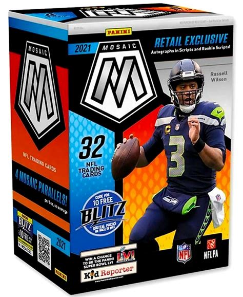 2021 Panini Mosaic Football Blaster Box With 8 Packs Pristine Auction