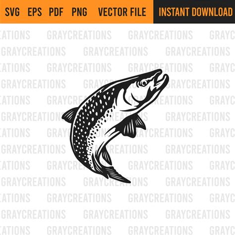 Trout Fish Svg Trout Fishing Fishing Svg Fish Clip Art Printable