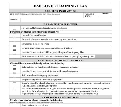 Employee Training Template ~ Excel Templates