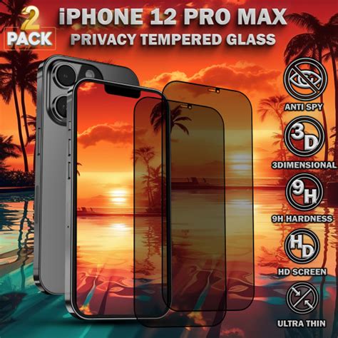 Pack Privacy Sk Rmskydd For Iphone Pro Max H Rdat Glas H