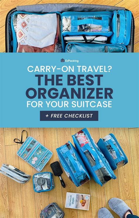 An Open Suitcase With The Words Carry On Travel The Best Organizer