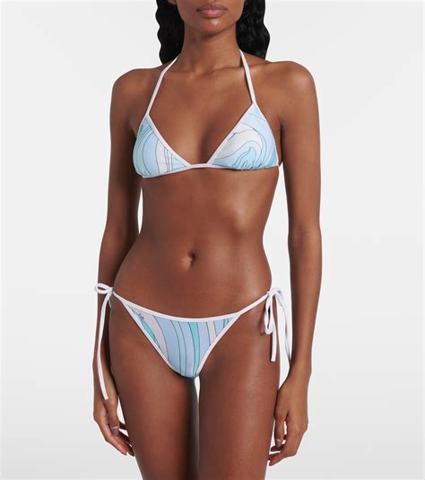 Marmo Bikini Bottoms In Blue Pucci Mytheresa
