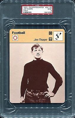 1977 79 SPORTSCASTER JIM THORPE 54 20 PSA 9 MINT HOF SAC AND FOX