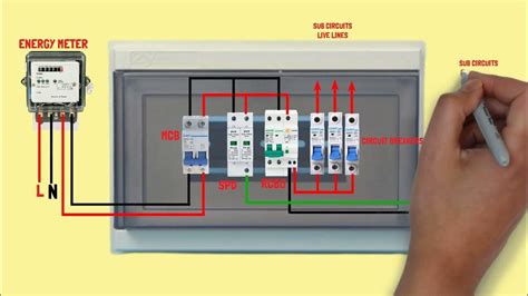 How To Do Simple Single Wiring Distribution Board With Rcbo And Spd Distribution Board Wiring