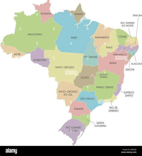 Mapa De Brasil Un Mapa Politico De Brasil Con Varios Estados Images