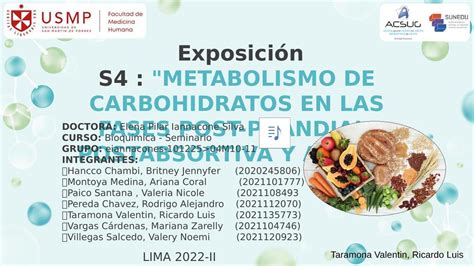 Metabolismo De Carbohidratos En Las Fases Postprandial Postabsortiva Y