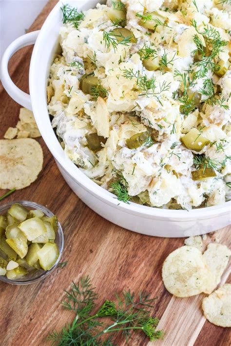 Epic Dill Pickle Potato Chip Salad So Happy You Liked It