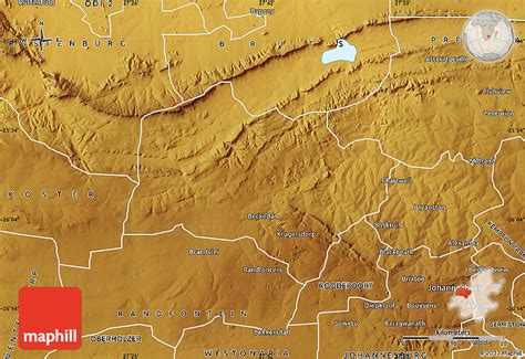 Physical Map of KRUGERSDORP