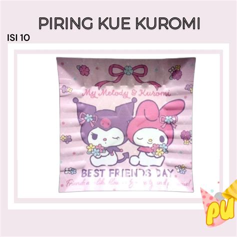 Jual Piring Kue KUROMI SANRIO Piring Kue Ulang Tahun Kuromi Melody