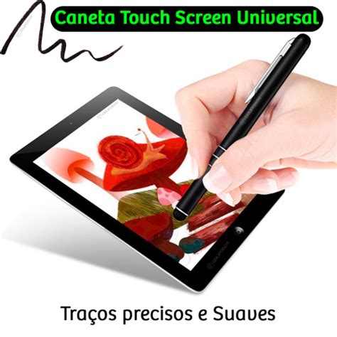 Caneta Touch Para Tablet E Celular Smartphone Ponta Borracha Em