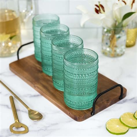 Buy Greenline Goods Hobnail Drinking Glasses Green Oz Thick Modern