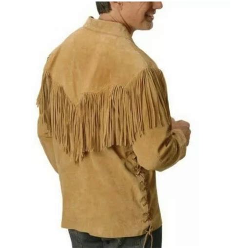 Mens Native American Leather Jacket Suede Handmade Indian Etsy