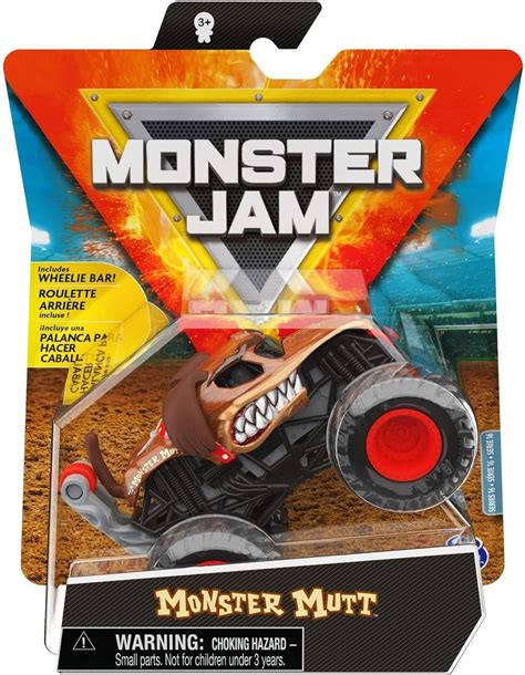 Veh Culo A Escala Monster Jam Monster Mutt Con Detalles Cromados Y