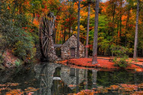 'Old Water Mill' magical autumn color - RV Wheel Life